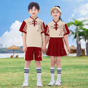 儿童中国风汉服体恤套装夏季幼儿，园园服小学生毕业班服演出服