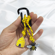 德国troika创意蜜蜂钥匙扣卡通，昆虫车钥匙挂件送男女同事生日礼物