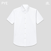 pye派春夏款definitive男士，短袖商务衬衣，小八领条纹全棉正装衬衫