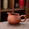 德化陶瓷公道杯如意茶海250ml/紫砂/浮雕如意纹/分茶器/简色