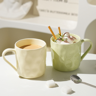 舍里高颜值马克杯女创意，水杯家用设计感陶瓷杯子情侣早餐杯咖啡杯