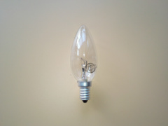 E14小螺口尖泡 蜡烛泡 E27钨丝灯泡照明光源 水晶灯专用装饰灯泡