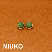 niuko复古祖母绿色精致衬衫纽扣子，针织服装小钮扣，高档毛衣辅料扣