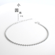 极简2mm珠子手链s925纯银，韩国ins简约个性，女生圆珠手链网红饰品