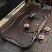 茶台实木茶桌椅整块茶盘，大号简约电木茶盘，家用长方形黑檀木茶海