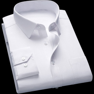 白色衬衫长袖职业修身士，衬衣韩版宽松免烫商务，黑色薄款棉寸衫