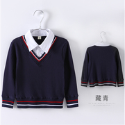 幼儿园园服t恤小学生校服打底衫儿童假两件马甲衬衫绒衣短裙短裤