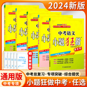 2024新版恩波教育中考小题狂做提优版语文数学英语物理化学，单项填空与完形填空首字母填空与任务型阅读优选全析真题合理编排系统