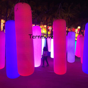 LED七彩发光沙袋沙袋触碰感应拍打变色儿童乐园造景充气灯柱