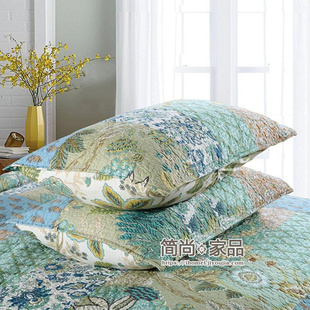 高端拼块纯棉水洗绗缝被 床盖三件套床单空调被床罩多功能春秋被
