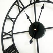 美式复古铁艺挂钟欧式个性创意金属时钟北欧现代轻奢客厅装饰钟表