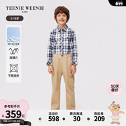 TeenieWeenie Kids小熊童装24春季男童经典英伦风格纹衬衫