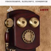 壁挂电话机复古转盘电话机欧式仿古老式家用电话挂墙实木无线插卡