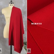 深红色涤棉空气层面料 双面可用秋季卫衣休闲服外套设计师布料