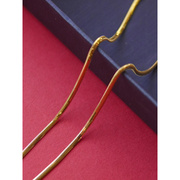 蛇骨间层链简约霸气颈链，德国项圈18k金项链梓亚珠宝