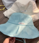 纯色帽子日系渔夫帽大帽檐，防嗮帽条纹沙滩，帽子女简单遮阳帽休闲帽