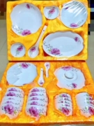 52头骨瓷盘碗碟餐具套装10人家用陶瓷吃饭碗菜盘碟子面碗汤碗