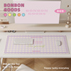 紫色原创鼠标垫超大号办公室书桌垫女生桌面垫子电脑键盘写字台