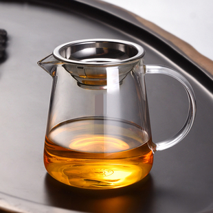 加厚公道杯玻璃茶滤一体套装，耐热分茶器大号，茶壶茶海功夫茶具配件