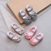 春秋婴儿鞋软底布鞋学步3-6-9个月周岁女宝宝公主鞋魔术不掉0-1岁