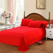 婚房床单大红一次性，结婚双人床上枕套，大床合格品婚庆三件套磨毛