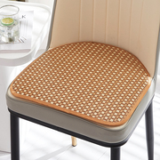 凉席夏季弧形餐桌椅子垫透气餐椅坐垫 半圆U型马蹄形冰丝防滑凳垫