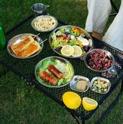 野外野营餐具套装，户外不锈钢杯餐盘，自驾便携式烤肉盘盆碟碗17件套