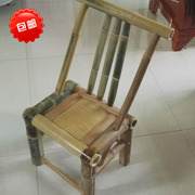 竹椅子靠背椅手工编织藤椅，单人阳台小方凳竹，凳子家用老式休闲矮凳