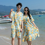 沙滩裙长裙情侣装夏装套装泰国三亚度假旅游拍照穿搭海南岛服