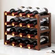 红酒架子家用葡萄酒架摆件展示架，酒柜置物架多瓶格子放酒简易桌面