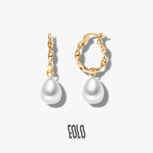 eolo巴洛克风格珍珠耳环，女耳饰高级感耳钉耳坠