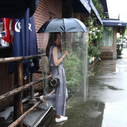 贝得米三折叠迷你铁塔遮阳防晒全身雨伞，男士女士个性创意潮流雨衣