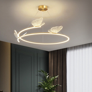蝴蝶圆圈吊灯现代简约大气轻奢客厅，卧室2024年创意个性灯具