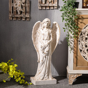 欧式复古天使摆件创意，雕塑拍摄道具装饰品家居客厅，婚庆落地摆饰件