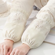 短款袖套冬天防污护袖女冬季韩版蕾丝花边套袖学生成人羽绒服袖头