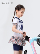 Santic 森地客 春夏季儿童骑行服套装 专业平衡车服套装女童
