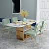 北欧ins大理石餐桌长方形现代简约小户型吃饭桌子家用餐桌椅组合