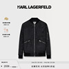 karllagerfeld卡尔拉格斐春夏，拉链男短款外套，黑色棉服老佛爷