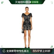 香港直邮潮奢 Self-Portrait 女士 蕾丝开襟领迷你连衣裙 RS24126