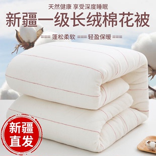 新疆一级长绒棉被纯棉花被子棉絮，床垫被褥子秋冬被芯加厚保暖冬季
