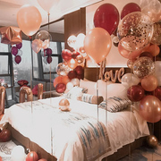 婚房布置卧室订婚新房酒店气球，装饰女方男方，创意场景结婚用品大全
