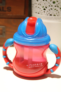 美国进口儿童吸管杯 宝宝学饮杯 婴儿水杯 防漏训练杯 带手柄