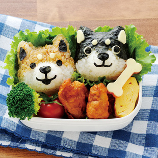 小狗柴犬饭团寿司模具套装，日式卡通儿童米饭，便当diy厨房爱心工具