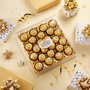费列罗金莎巧克力，24粒情人节礼盒装什锦，榛子巧克力零食年货礼盒