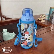 迪士尼wd-4252米妮米奇儿童卡通直饮学生水壶，防漏运动背带水杯