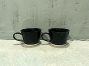 日式外贸风情 暗黑系列 小拼色 广口基础款 家用陶瓷马克杯咖啡杯