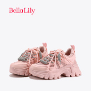 bellalily镂空透气老爹鞋，女网面时尚，松糕鞋欧美休闲鞋