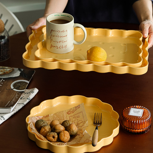 饼干托盘茶盘家用客厅长方形放茶杯杯子水杯收纳盘水果餐盘摆件