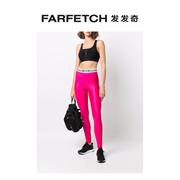 Msgm女士logo裤腰亮面打底裤FARFETCH发发奇