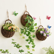 田园墙上装饰花篮挂件客厅阳台墙面壁挂花器卧室餐厅创意植物花盆